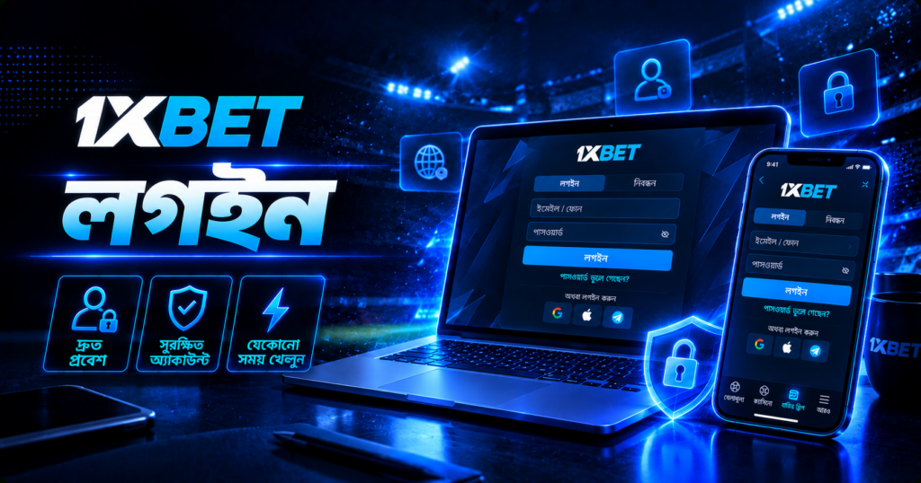 1xBet-এ লগ-ইন করার ধাপসমূহ